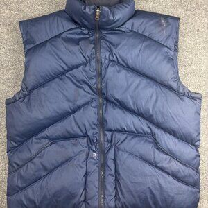 Vintage North Face Extreme Vest Mens Large Blue Down Puffer Made USA 80s